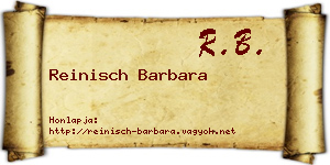 Reinisch Barbara névjegykártya